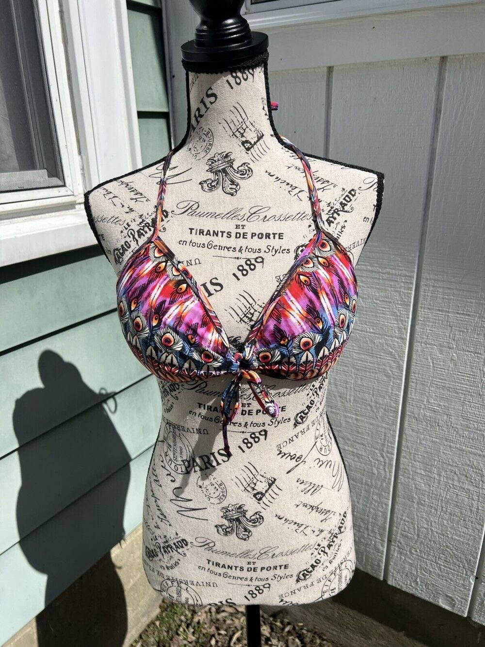 Heat Swimwear inc boho tie dye surfer bikini top